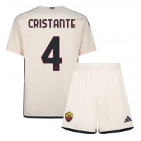 Camisa de Futebol AS Roma Bryan Cristante #4 Equipamento Secundário Infantil 2023-24 Manga Curta (+ Calças curtas)